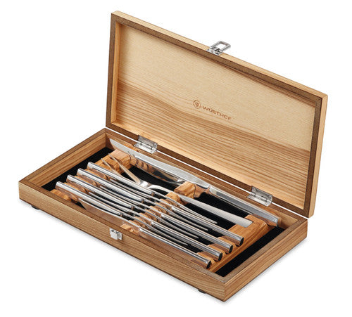 Wusthof Stainless Steel 10-Piece Mignon Steak and Carving Set