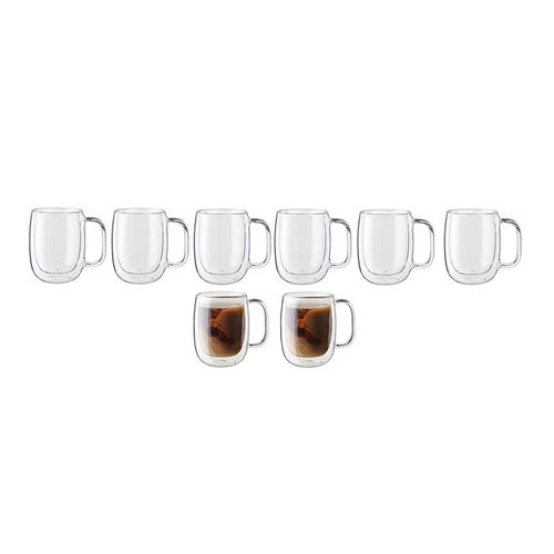 ZWILLING Sorrento Plus 8-Piece Double-Wall Coffee Mugs