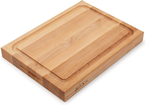 John Boos Block Maple Wood Edge Grain Cutting Board with Juice Moat 20â x 15â x 2.25â