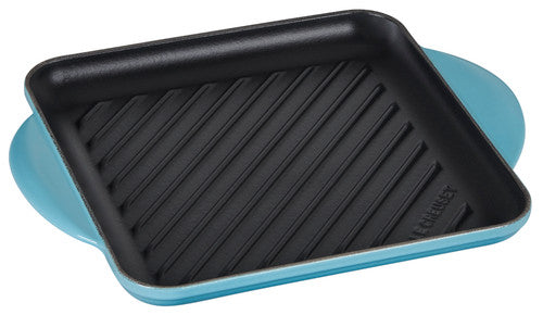 Le Creuset Enameled Cast Iron 9.5" Square Grill Pan - Caribbean