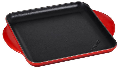 Le Creuset Enameled Cast Iron 9.5" Square Griddle Pan - Cerise