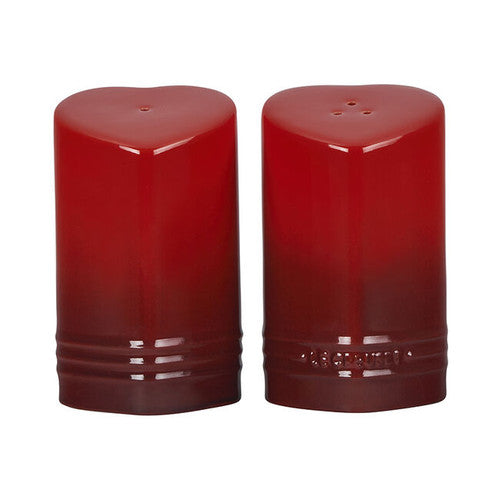 Le Creuset Heart Salt and Pepper Shakers - Cerise