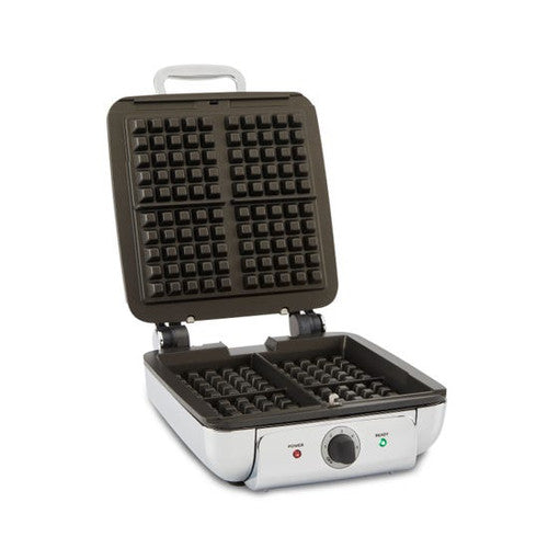 All-Clad Gourmet Stainless Steel 4 Slice Belgian Waffle Maker with Removable Plates