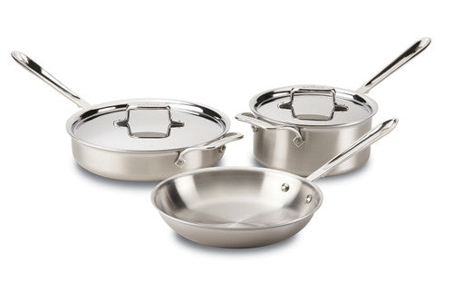 All-Clad D5 Brushed Stainless 5 Piece Cookware Set