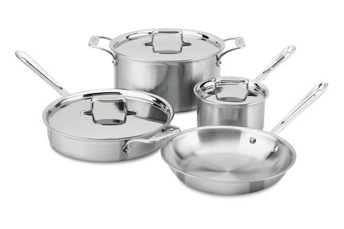 All-Clad D5 Brushed Stainless 7 Piece Cookware Set