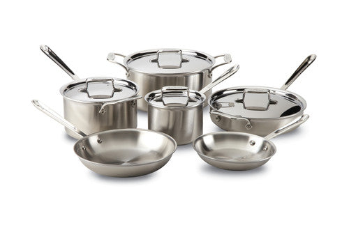 All-Clad D5 Brushed Stainless 10 Piece Cookware Set