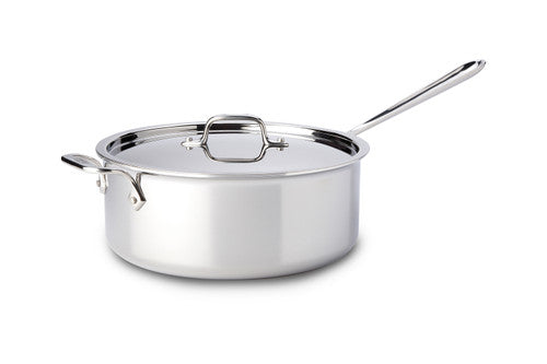 All-Clad D3 Stainless 6 Quart Deep Saute Pot