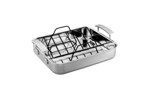 Demeyere Industry5 Stainless Steel 15.7" x 13.3" Roasting Pan