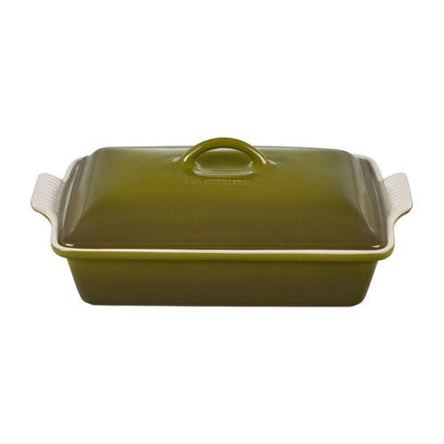 Le Creuset Stoneware Heritage 4 Quart Covered Rectangular Casserole - Olive