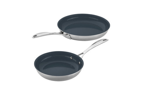 ZWILLING CFX Stainless Steel 2 Piece Ceramic Nonstick Fry Pan Set