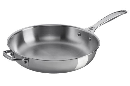 Le Creuset Premium Stainless Steel 12.5" Deep Fry Pan with Helper Handle