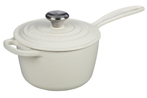 Le Creuset Signature Cast Iron 1.75 Quart Saucepan - White