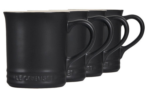 Le Creuset Stoneware Set of 4 Mugs - Licorice