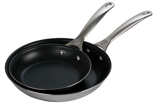 Le Creuset Premium Stainless Steel Nonstick 2 Piece Fry Pan Set