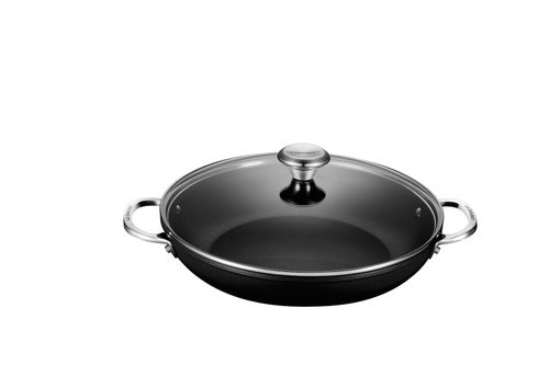 Le Creuset Toughened Nonstick PRO 4 Quart Shallow Casserole/Braiser with Glass Lid