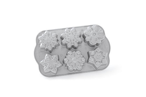 Nordic Ware Cast Aluminum Frozen Snowflake Cakelet Pan