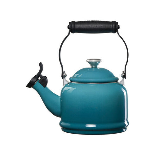 Le Creuset Enamel on Steel 1.25 Quart Demi Tea Kettle - Caribbean