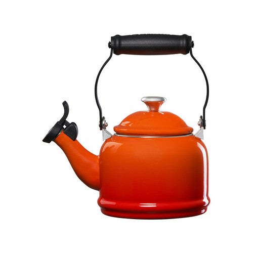 Le Creuset Enamel on Steel 1.25 Quart Demi Tea Kettle - Flame