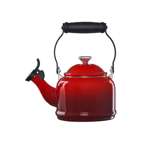 Le Creuset Enamel On Steel 1.25 Quart Demi Tea Kettle - Cerise