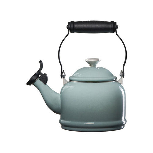 Le Creuset Enamel on Steel 1.25 Quart Demi Tea Kettle - Sea Salt