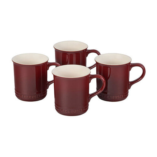 Le Creuset Stoneware Classic Set of 4 Coffee Mugs - Rhone