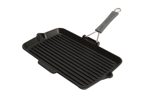 Staub Cast Iron 13.4" x 8.3" Black Folding Grill