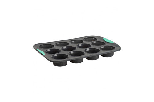 Trudeau Structured Silicone 12-Count Muffin Pan - Mint