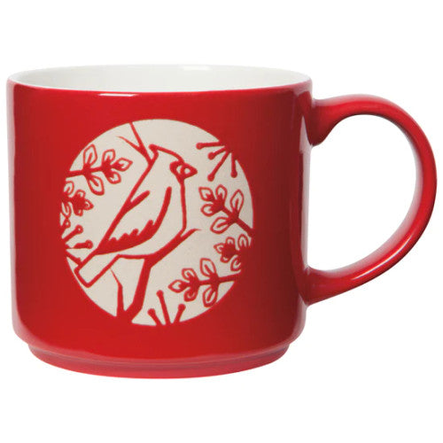 Now Designs Good Tidings Red Cardinal Stacking Mug