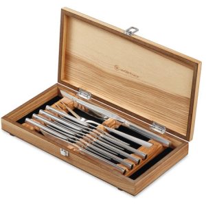 Wusthof Stainless Steel 10-Piece Mignon Steak and Carving Set