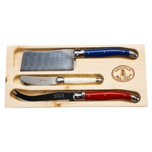 Jean Dubost 3-Piece Cheese Set in Box - Paris Acrylic Handles