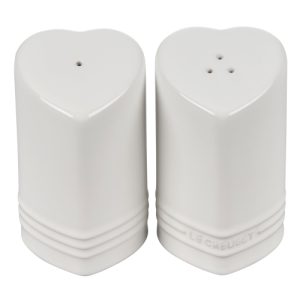 Le Creuset Heart Salt and Pepper Shakers - White