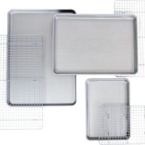 USA Pan Nonstick Baking Sheet Pan with Roasting & Cooling Racks, Set of 6