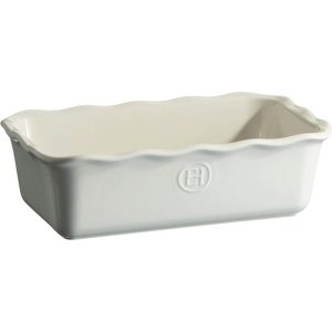 Emile Henry Ruffle Edge Loaf Pan - White