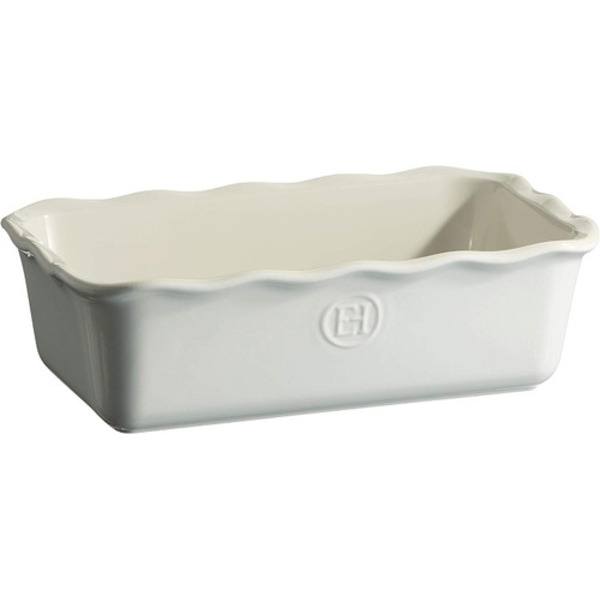 Emile Henry Ruffle Edge Loaf Pan - White