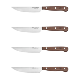 Wusthof 4 Piece Steak Knife Set with Plum Wood Handles