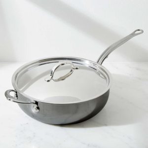 Hestan NanoBond Stainless Steel 5 Quart Essential Pan with Lid & Helper Handle