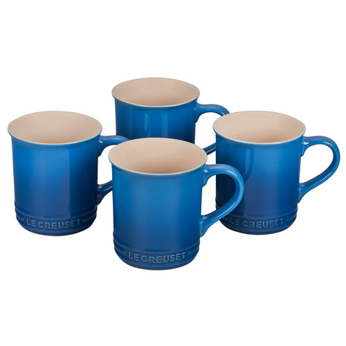 Le Creuset Stoneware Classic Set of 4 Coffee Mugs - Marseille