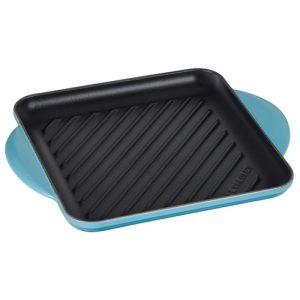 Le Creuset Enameled Cast Iron 9.5" Square Grill Pan - Caribbean