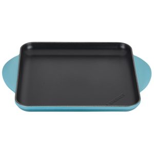 Le Creuset Enameled Cast Iron 9.5" Square Griddle Pan - Caribbean