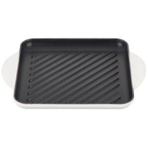 Le Creuset Enameled Cast Iron 9.5" Square Grill Pan - White