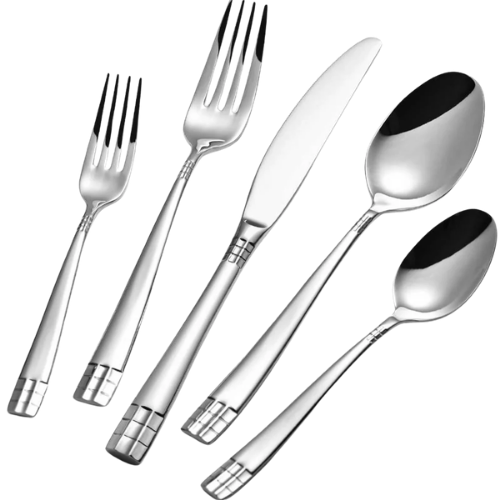 KINGSTONE Flatware Set, 20-Piece Luxury Silverware Set for 4