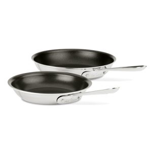 All-Clad D3 Nonstick 2 Piece 8 & 10 Inch Fry Pan Set
