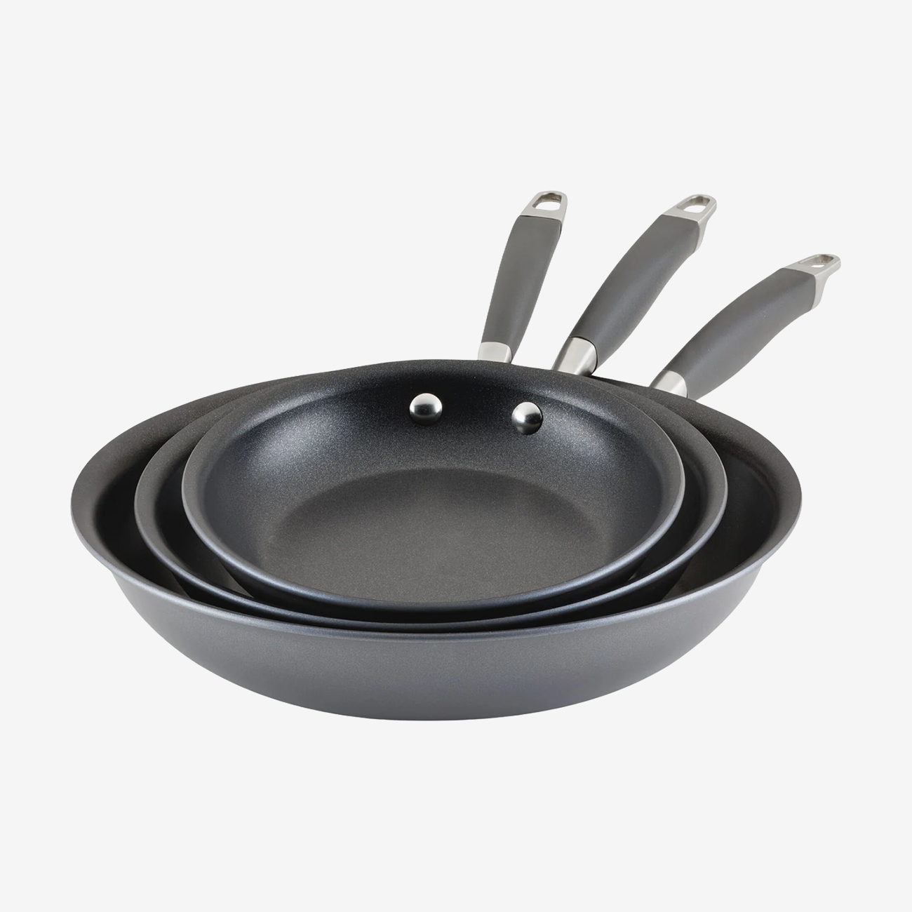 Anolon Advanced Home 3-Piece Hard-Anodized Nonstick Fry Pan Set