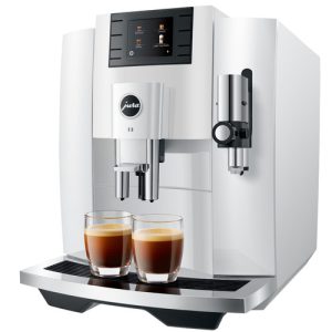 Jura E8 Automatic Coffee Machine - Piano White