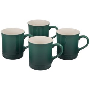 Le Creuset Stoneware Classic Set of 4 Coffee Mugs - Artichaut
