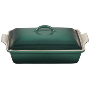 Le Creuset Stoneware Heritage 4 Quart Covered Rectangular Casserole - Artichaut