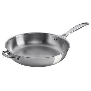 Le Creuset Premium Stainless Steel 12.5" Deep Fry Pan with Helper Handle