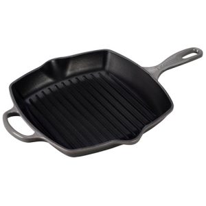 Le Creuset Signature Cast Iron 10.25 Inch Square Skillet Grill - Oyster