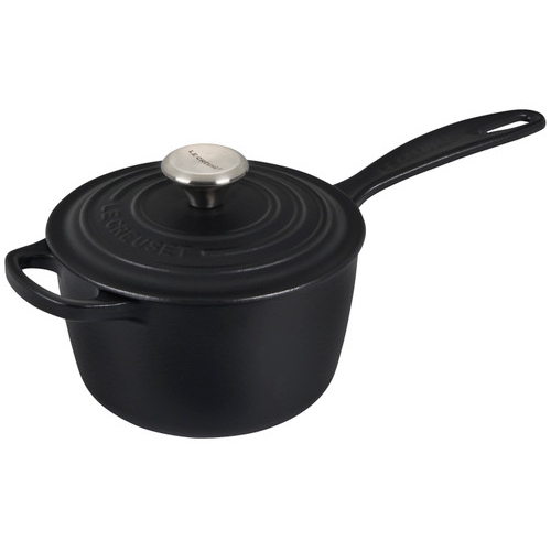 Le Creuset Signature Cast Iron 1.75 Quart Saucepan - Licorice