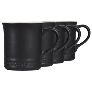 Le Creuset Stoneware Set of 4 Mugs - Licorice